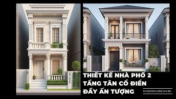 Mẫu thiết kế nhà phố tân cổ điển sang trọng 2023