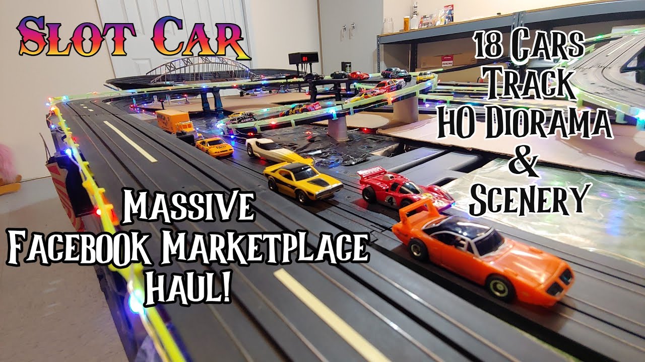 Slot Car Facebook Marketplace Haul Tyco AFX Auto World HO Diorama Scenery YouTube
