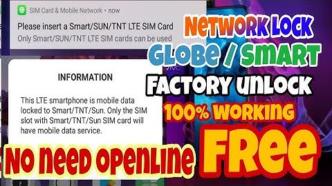 How to unlock Network lock or factory unlock Smartphone