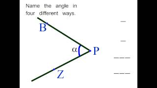 Name the angle in four different ways. MathPrimary 20 Seconds Math Quizzes For Kids
