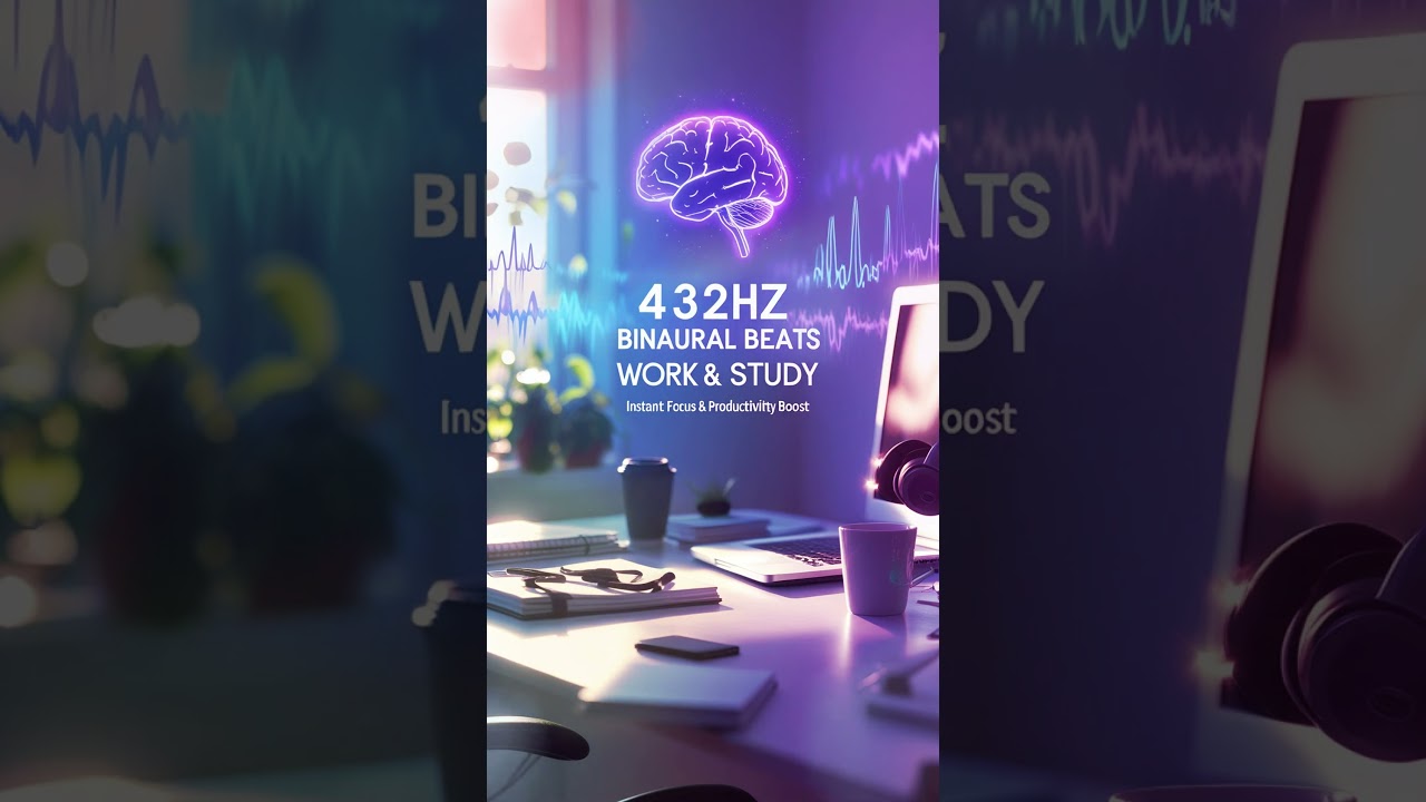 432Hz Binaural Beats for Work & Study: Instant Focus & Productivity Boost