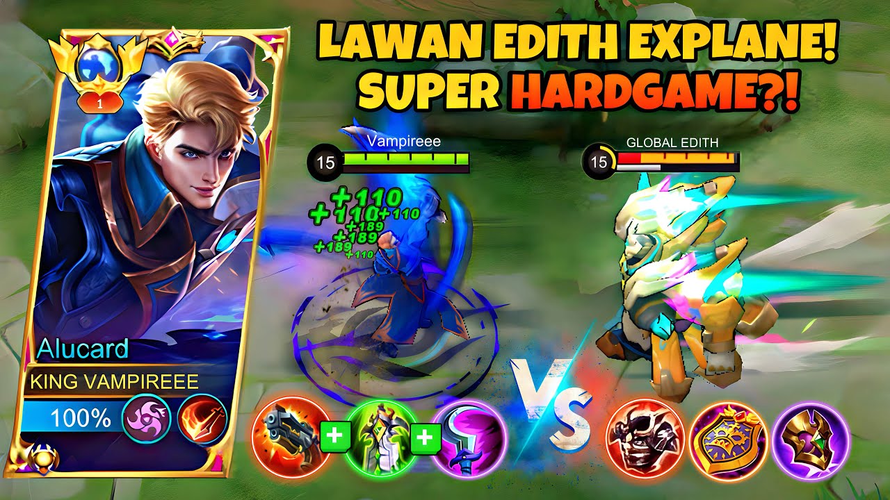 LAWAN HERO BATU DI EXP LANE! KALAHKAN EDITH DENGAN PEDANG ALUCARD!! | MLBB