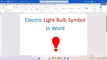 Electric light bulb symbol in word