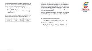 Exercice.3 thermochimie 1er principe thermodynamique CPGE PSI PC MP PT concours national