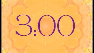 3 Minute Fun Visual Classroom Timer with Relaxing Music (Synth Tones at End)