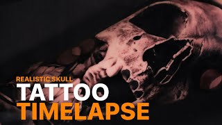 Realistic Skull Tattoo Timelapse