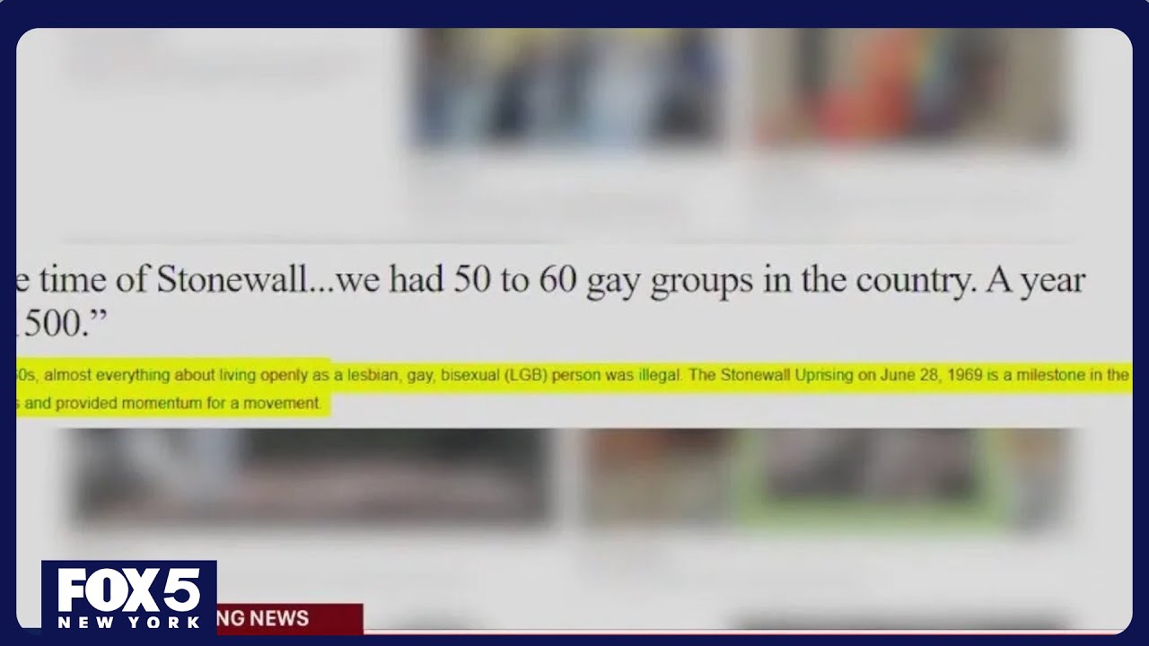 Transgender references removed from Stonewall National Monument website