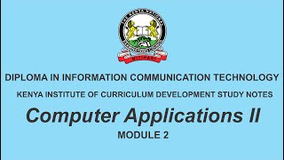 KNEC ICT Notes_Computer Application 2 screenshot 1