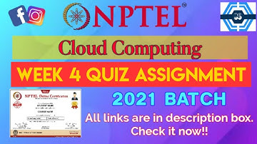Cloud Computing | Week 4 Answers | NPTEL 2021 ||