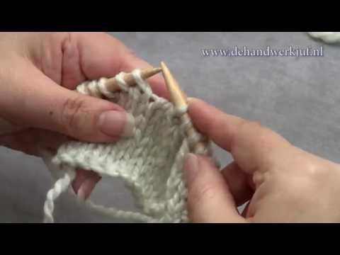 Knitting: decrease, knit 3 together through back loop (K3Tog tbl)
