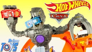 Hot Wheels Nitrobot Attack Track Set Lightning McQueen Robot Toy Review