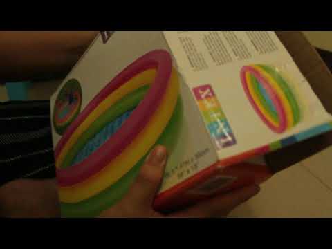 Unboxing paket dan cara pemasangan kolam renang INTEX tipe #57422NP 147cm x 33cm