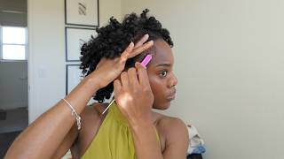 hair vlog | natural hair journey + braid takedown + wash day + braid &amp; curl on 4 type hair