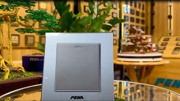 BỘ 1 CÔNG TẮC KÍNH CƯỜNG LỰC AURA KOMBI 86 GRAY