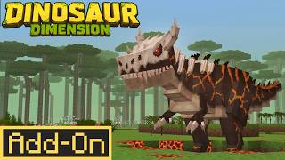 Minecraft's DINOSAUR DIMENSION Add-On is INSANE!