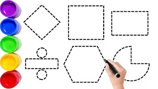 2D Shape Song for Kids | Easy Drawing & Color Learning for Toddlers Drawing & Coloring Shape 0010
