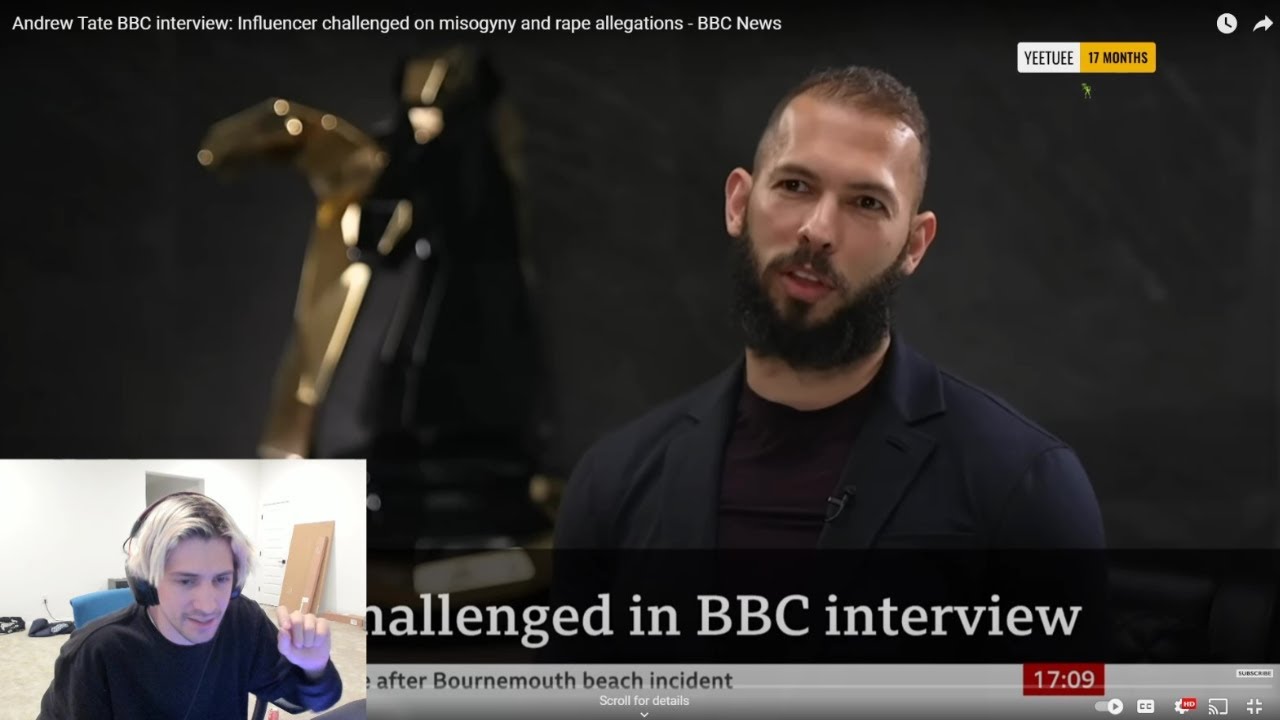 xQc says Andrew Tate is right