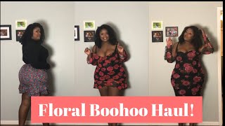 DON’T forget to SMELL the FLOWERS Plus Size FLORAL SPRING/SUMMER try-on haul ft BOOHOO | Review