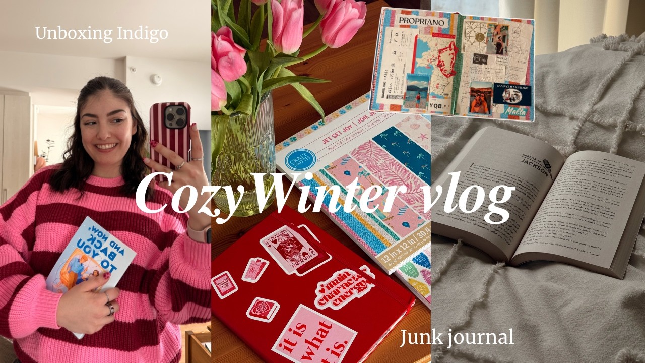 Cozy Winter vlog 💌⭐️📖 Junk journaling, Book haul & Shopping hobby créatifs