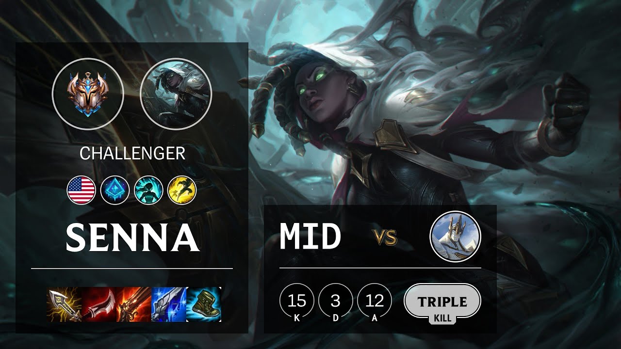 Senna Mid vs Galio - NA Challenger Patch 10.15