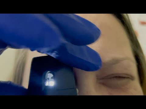 Tingly Eye Exam & ENT Checkup Soft Spoken Medical Doctor Exam Roleplay Light & Visual Triggers ASMR