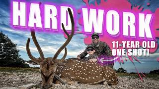 11-Year-Old Drops Massive Velvet Axis Buck! (One Shot)