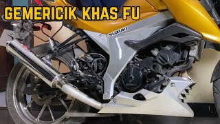 review suara knalpot fu di motor GSX