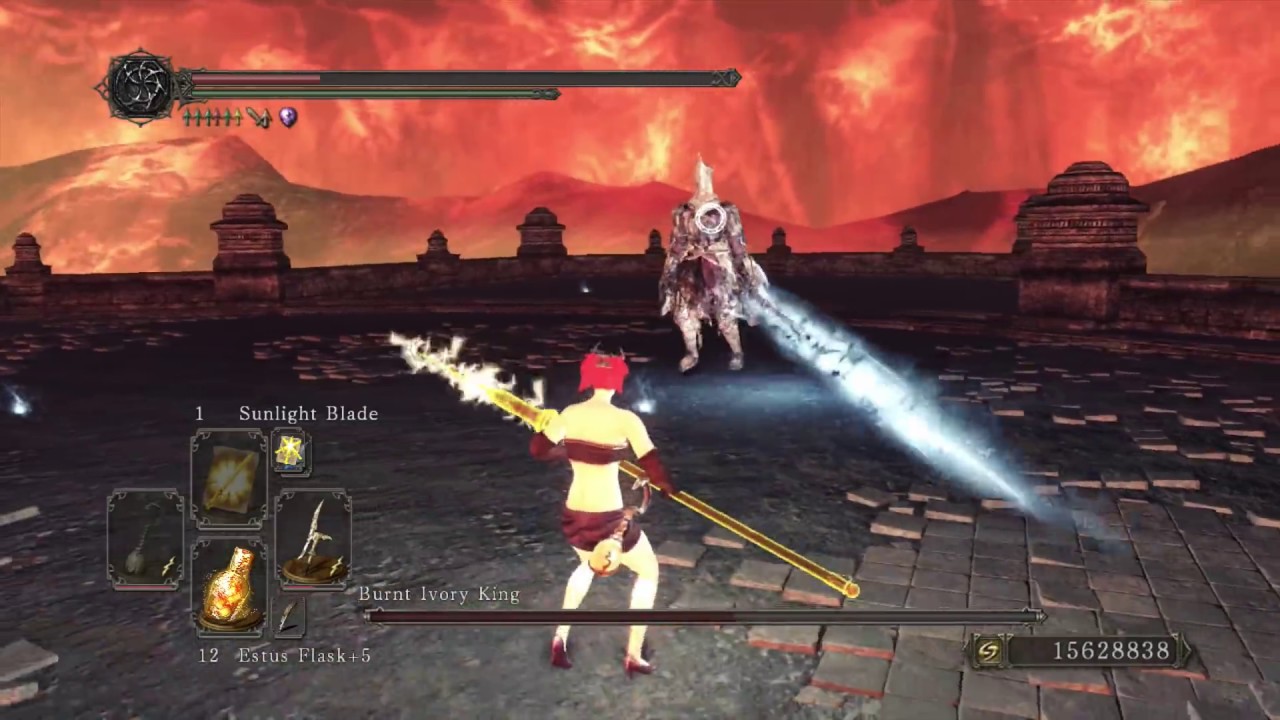 Dark Souls II - Burnt Ivory King -  MELEE, NO SUMMONS, NO SHIELD, NO DAMAGE (NG+7)