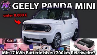 GEELY PANDA MINI - 41 PS & 200km Reichweite für unter 8000€