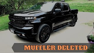 MBRP muffler delete on my 2019 Chevy Silverado RST | how does it sound?