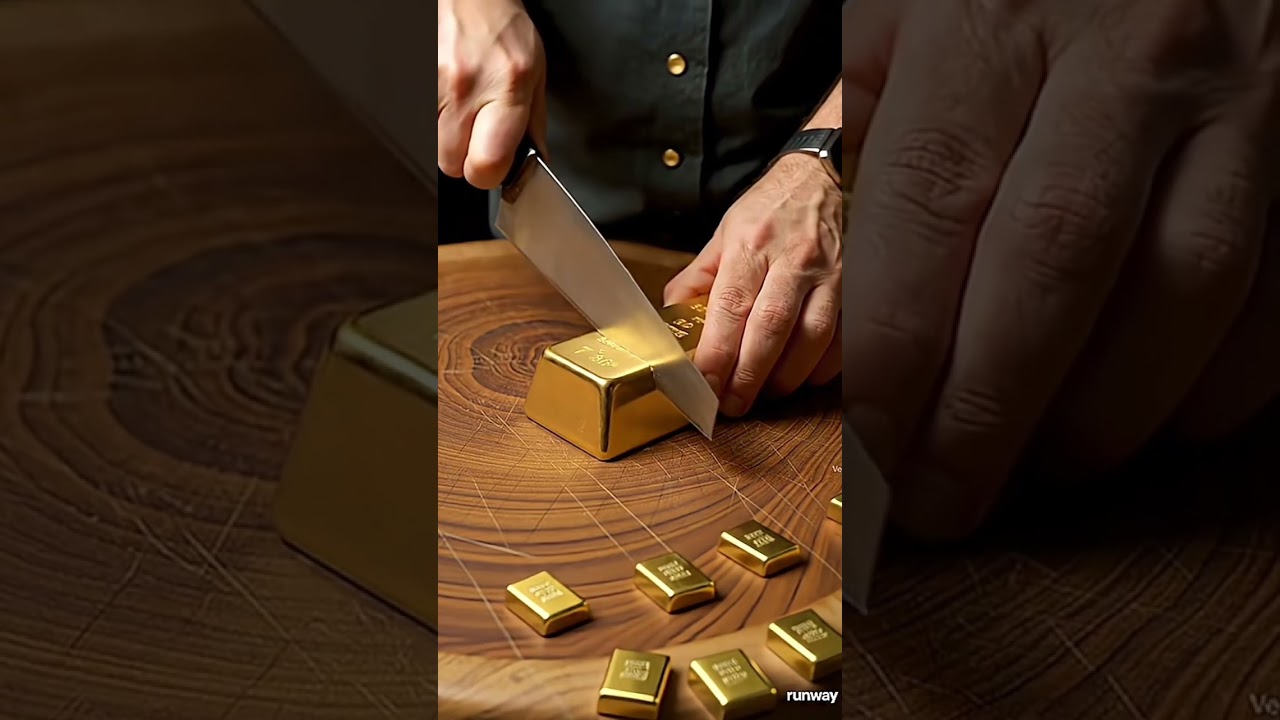asmr# choclate gold bar