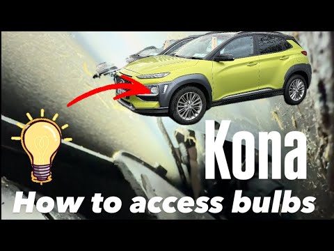 Access headlight bulb, Kona 2018–2023 (fender liner door)