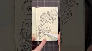 ケインを手帳に描いてみた Drawing Caine in my notebook #bangbangbang #shorts