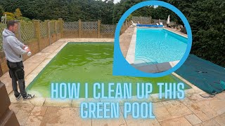 HOW I CLEAN UP THIS GREEN POOL!