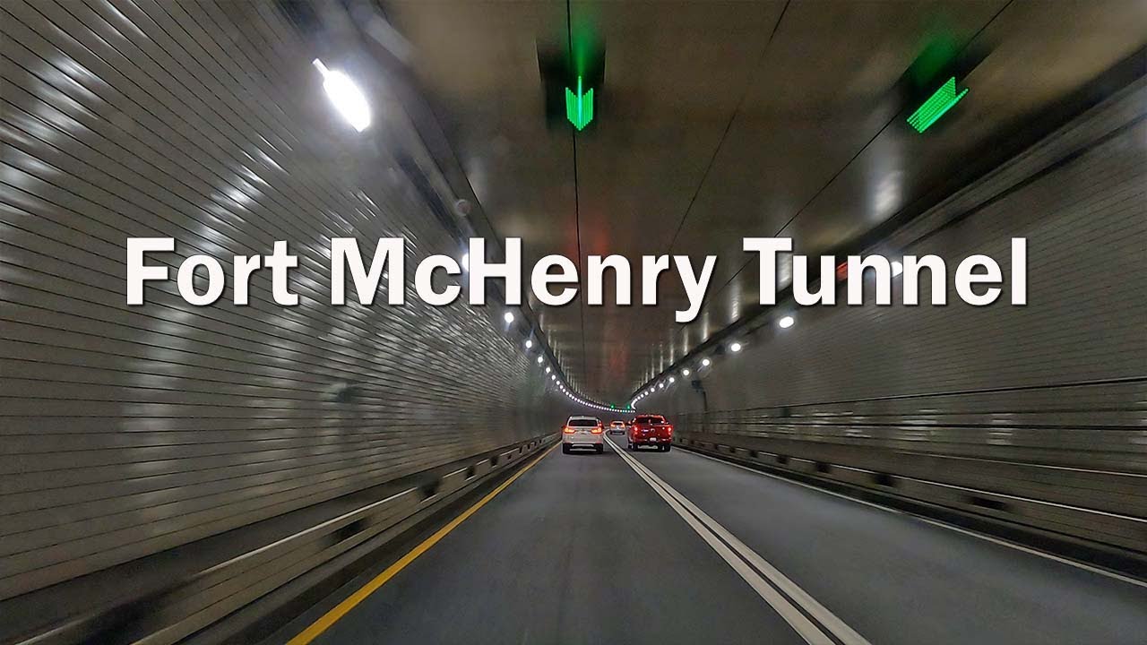 Fort McHenry Tunnel Southbound - Baltimore MD 4K