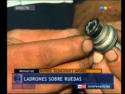 Tuercas de seguridad para evitar el robo de ruedas - Telefe Noticias
