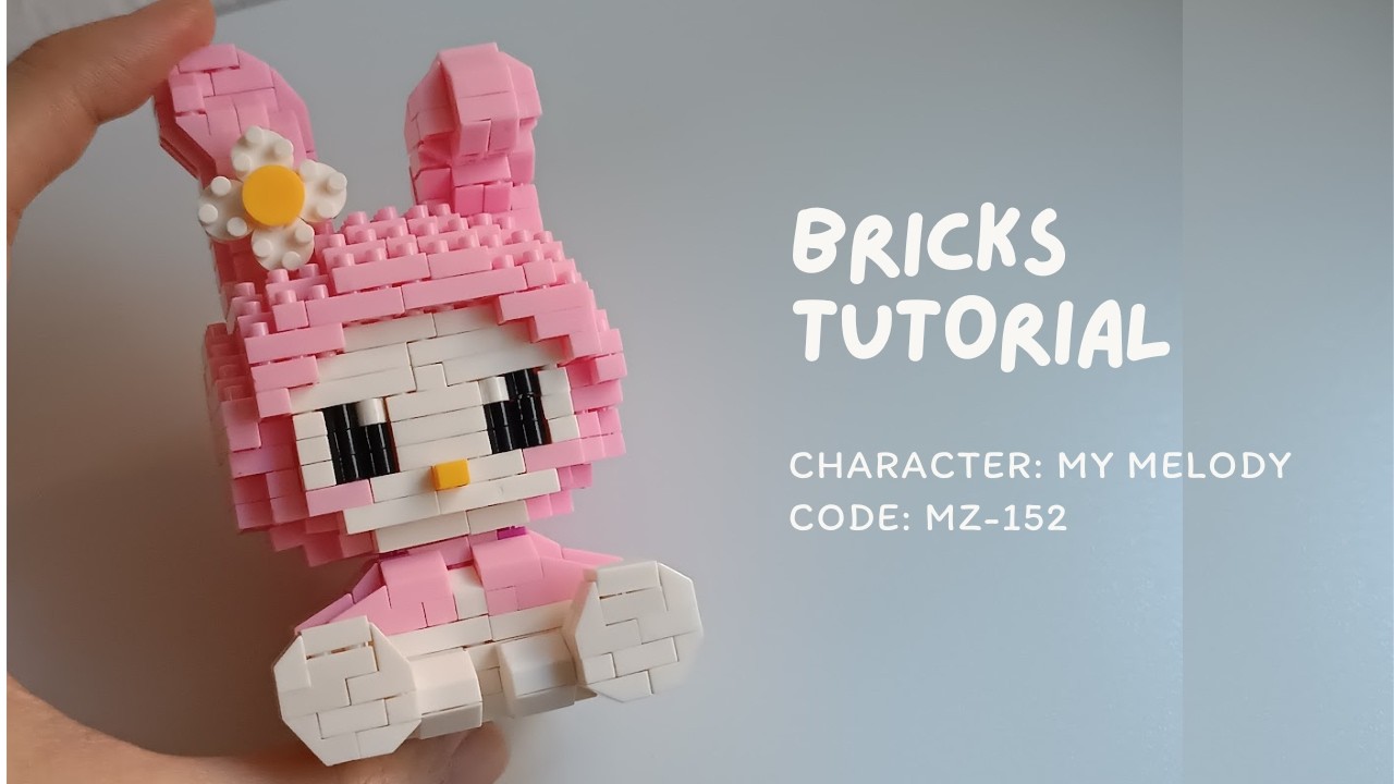 How to Build My Melody Sitting Down MZ-152 Step by Step Building Block Tutorial ( Pieces)