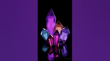 Low Poly Fantasy Crystal - Game Art Intro (Blender 3.4) #shorts #short #3d #keşfet #blender #game