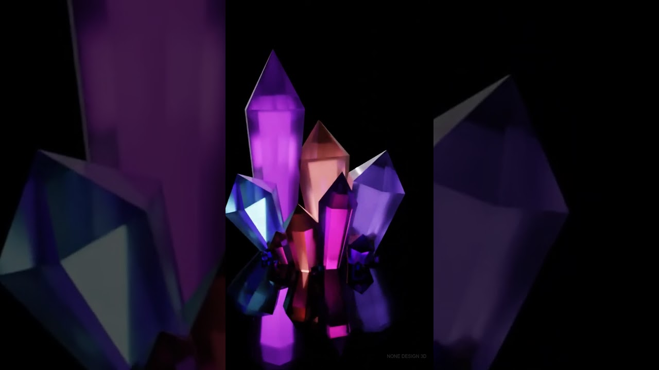 Low Poly Fantasy Crystal - Game Art Intro (Blender 3.4) 