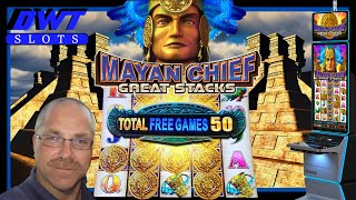 FREE SPIN BONUS with Over 100 spins on Mayan Chief Great Stacks by Konami