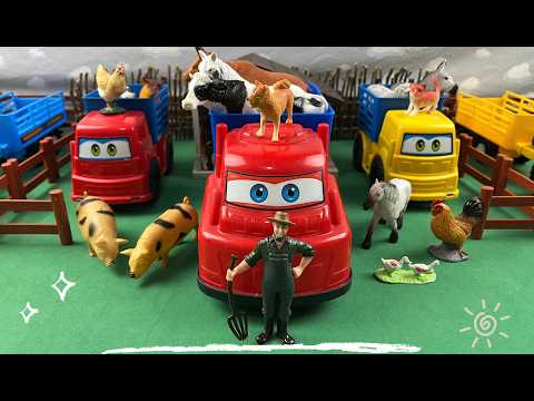 COWS, OXEN, HORSES, GOATS, SHEEP, DOG, TRUCK, TRACTOR / VACAS, BOIS, CAVALOS