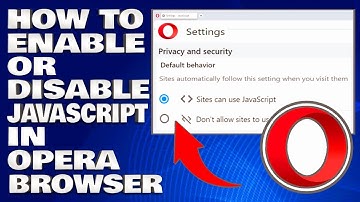 How To Enable or Disable JavaScript in Opera Browser [Guide]