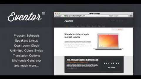 Preview Eventor - Event Management WordPress Theme Enterta