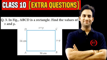 In fig., ABCD is a rectangle. Find the values of x and y.