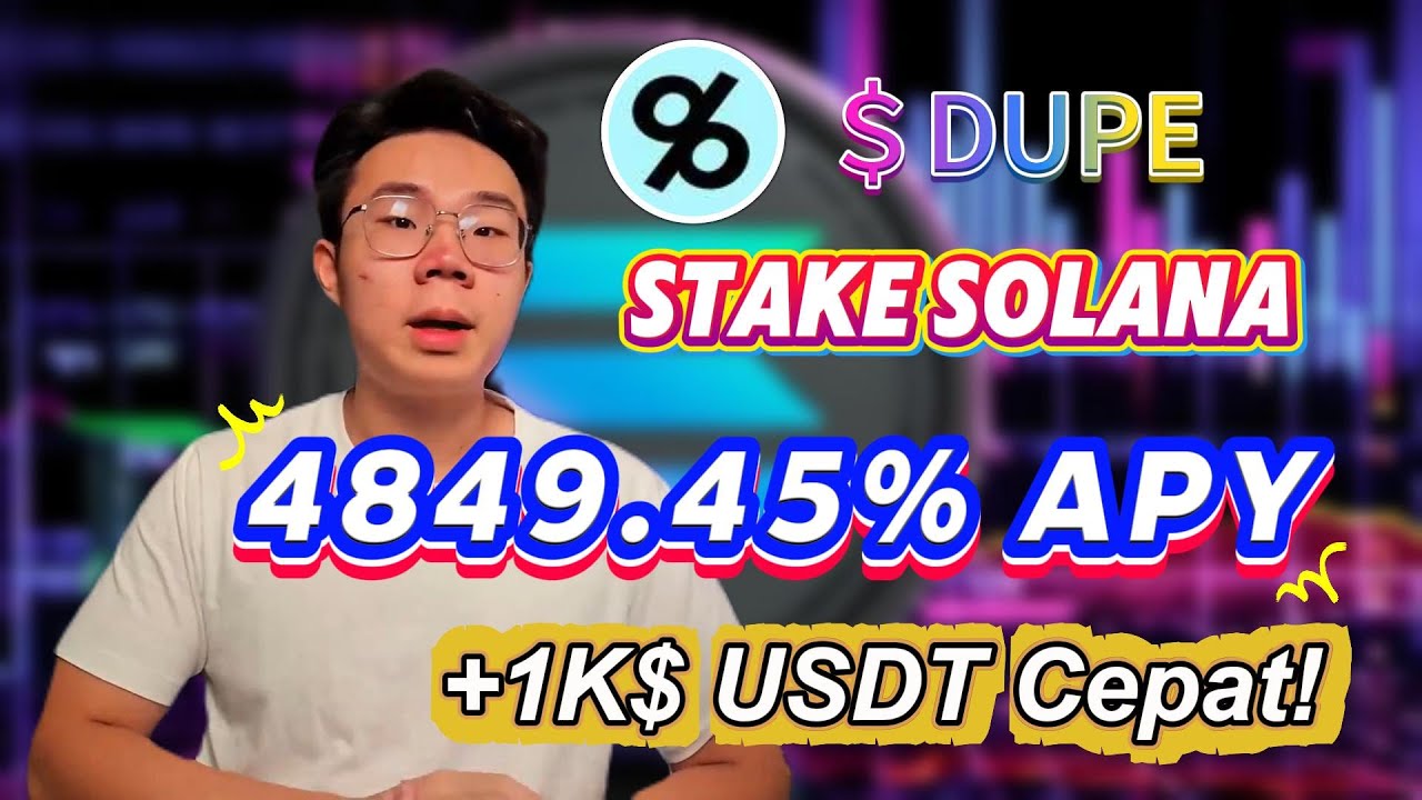 DUPE dalam Dupe solana: tutorial staking untuk 4849.45% APY cepat