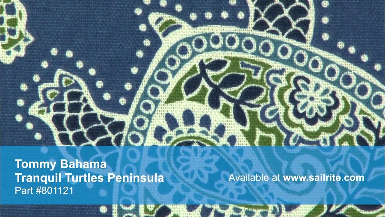 Video of Tommy Bahama Tranquil Turtles Peninsula Fabric 801121 YouTube
