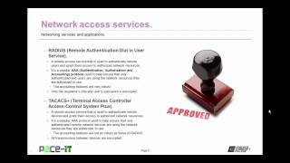 PACE-IT: Networking Services and Applications (part 2)
