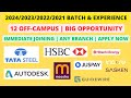 12 Off-Campus | 2024/2023/2022 batch & Experience | Any Graduate | Apply Now