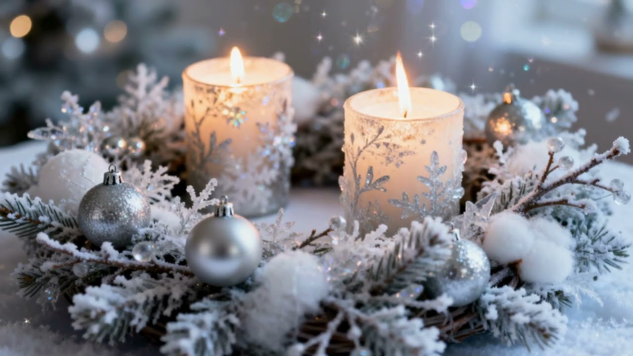 🎄🎁❄️Kerze 2.Advent Weihnachten Hintergrund Motion Christmas Tree Background Video Screen Loop Video🔔