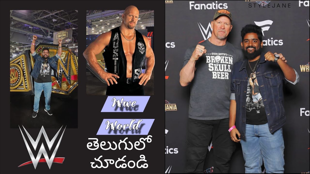 First-Ever Telugu WWE Vlog: My WWE World Las Vegas Experience | Meeting stonecold  live WWE వరల్డ్